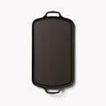 Field long cast iron griddle from above, rectangular with a loop handle at each end thumbnail